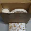 400 Pcs Fall Wild Floral Disposable Paper Plates Napkins Cups Serve 50 Floral Tableware Set for Autumn Thanksgiving Harvest Wedding Tea Party Decoration Bridal Shower Baby Shower (Orange Color)