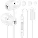 USB C Headphones for iPhone 17 16 15 Pro Max Plus Air iPad Pro, USB-C in-Ear Buds with Micrphone & Noise Cancelling USBC Apple Wired Earbuds Headphones, Type C Earphones for Galaxy S25 S24 Pixel 10