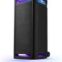 Sony ULT Tower 9AC Bluetooth Karaoke Party Speaker | 360 Sound & Party Lights, Handle and Wheels, 10-Band EQ, 2 Mic/Guitar inputs, Echo and Key Controls, 2 Enhanced Bass Modes