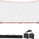 10x20ft Portable Sport Net with Handbag and 12 Ground Nails. Stable Backstop Net for Softball, Lacrosse, Soccer, Baseball. Ball Stop Equipment for Backyard Garden Training（Only Block）