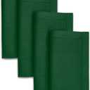 D'Moksha Homes Forest Green Linen Napkins Set of 4 - Classic Hemstitch 100% Pure Linen Hemstitch Dinner Napkins 20 x 20 Inch for St Patricks Day, Easter - Handcrafted and Machine Washable