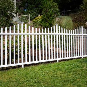 3.5ft H x 7.6ft W (2 Panels) No Dig Zippity Manchester Fence Kit, White Vinyl Picket Fence Panels, Perfect Durable Temporary Outdoor Fence for Backyard, Patio, or Garden, ZP19018