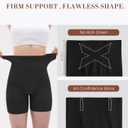 Tummy Control Shapewear for Women,Seamless High Waist Underwear, Faja Body Shaper Panties, Thigh Slimming Shorts (Black, XXL)