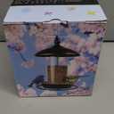 Metal Roof Bird Feeder - Chew Proof for Outdoor Hanging Wild Bird Seeds. Bronze (1.7lb)