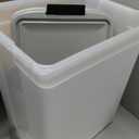 IRIS USA Airtight Dog Food Storage Container, WeatherPro, Up to 50 lbs, Removable Wheels, for Dog Cat Bird and Other Pet Food Storage Bin, Keep Fresh, Translucent Body, Made in USA, Clear/Gray