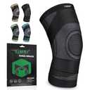 Knee Brace with Straps for Women/Men, Knee Compression Sleeve for Knee Pain, Arthritis, ACL, PCL, Meniscus Tear, Joint Pain Relief. Knee Support for Running, Workout, 1 pack (Black, XXX-Large)