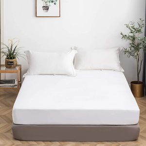 Full Fitted Sheet - 54 x 75 Inches White Fitted Sheet Full - 16 Inch Deep Brushed Egyptian Cotton 1000 Thread Count Hotel Quality Bedding Bottom Sheet