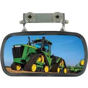 8" x 4" Universal Magnetic Tractor Mirror Stainless Steel Convex Rear View Mirror with U-Bracket for Trucks Tractors Forklifts (Pack of 1)