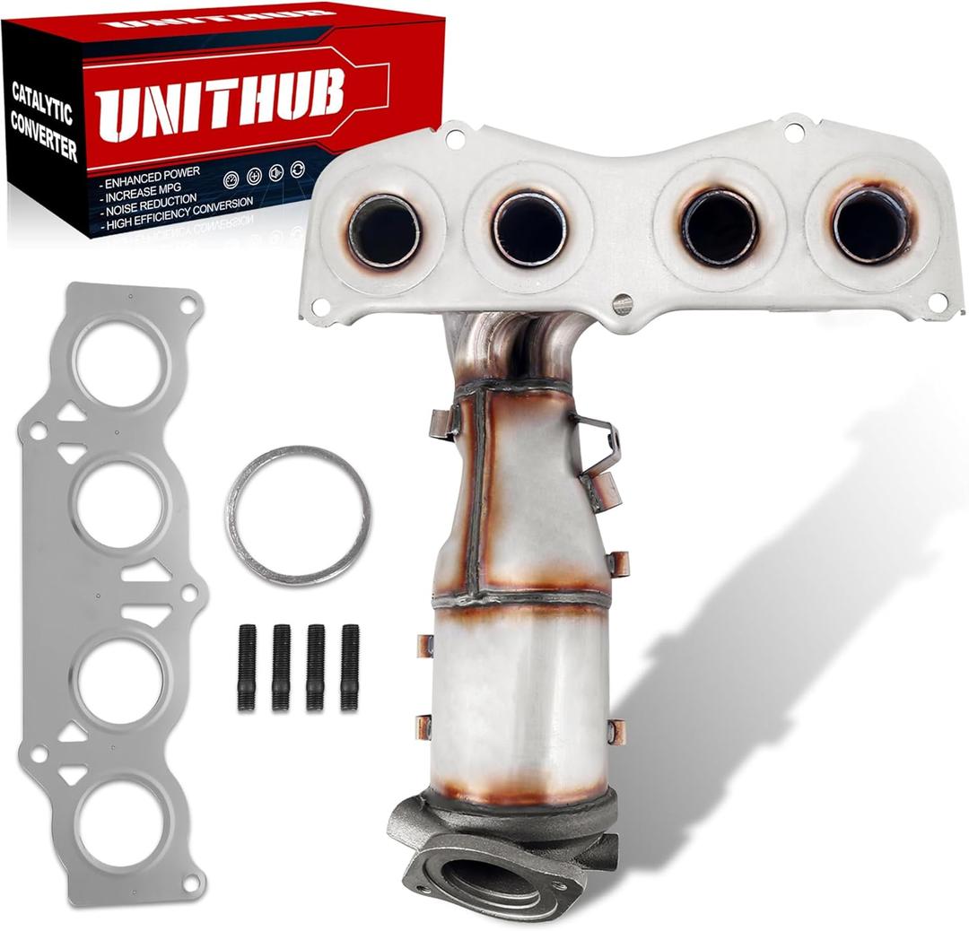 Exhaust Manifold Catalytic Converter Front 47107 674-044 Compatible for Toyota Camry Solara 2.4L L4 2006 2007 2008 2009 Direct Replacement (EPA Compliant)