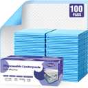 MILDPLUS Disposable Pads 23"×36" (100pcs) Moderate Absorbent Underpads Incontinence Bed Pads Disposable Chucks, Pee Pads for Kids, Adults and Pet