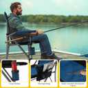 XGEAR Camping Chair with Padded Hard Armrest, Sturdy Folding Camp Chair with Cup Holder, Storage Pockets Carry Bag Included, Support to 400 lbs, 22.83D x 22.83W x 37H in