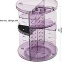 Rotating Makeup Organizer for Vanity, DIY Adjustable Tray Spinning Skincare Organizers Countertop, Cosmetic Display Case with Perfume Tray Brush Holder, Bathroom Desk Corner Storage Carousel Rack