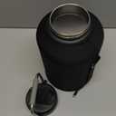 1 Gallon Jug with Handle,128 oz Insulated Water Bottle with Carrying Pouch, Double Wall Vacuum Stainless Steel Metal Bottle,Black