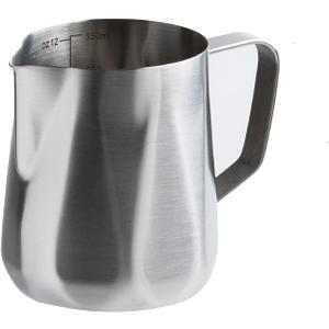 Milk Frothing Pitcher,350ml/600ml Milk Frother Cup Stainless Steel Kettle (12oz/20oz) Coffee Bar Cappuccino Espresso Machine Accessories Barista Tools (12oz) (Silver)