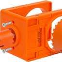 Door Lock Installation Kit, with 1 inch Hole Saw (2 inch Depth) & 2-1/8 inch Hole Saw (1.5 inch Depth) and Jig, for Drilling Wood and Metal Door, Installing Deadbolt and Knob, Orange