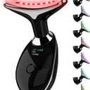 Red Light Therapy for Face, 7 Color LED Facial Light Therapy Wand for Skin Care at Home Blue Light Therapy Face Massager Tool for Neck (Black)