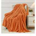 Aganear Flannel Throw Blanket - 50"x60" Orange Blankets Boho Decor Cozy Soft Bedding for Warm Present for Tennessee Vols, Christmas, Halloween, Housewarming