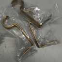 Ivilon Drapery Treatment Window Curtain Rod - Acrylic Ball 1 inch Pole. 48 to 86 Inch. Warm Gold