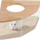Hamster Sand Bath Box Large, Transparent Acrylic Sand Bath Container & Hamster Bathroom, House and Accessories for Hamsters Gerbils Lemming(Sector)