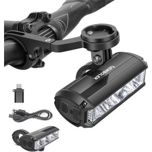 Bike Lights for Night Riding - Bike Light with Bicycle Computer Mount, 3000 Lumen Bright Bike Headlight, 4000mAh Rechargeable Battery, IPX 5 Waterproof Bike Front Light