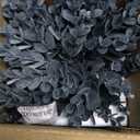 MyGift Artificial Eucalyptus Plant in Modern Gray Concrete Pots with Geometric Embossed Pattern (1, Blue)