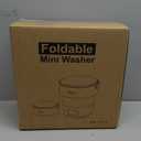 5.0 New Upgraded Portable Washing Machine 16L Mini Foldable Washer [SGS certified German high-efficiency motor] [Hidden UV-C cleaning]Foldable Design Ideal for Hotel, Home, Apartment and Campain (Grey)