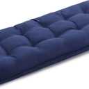 4" Thick Outdoor Bench Cushion 44x19x4 Inch, Waterproof Patio Furniture Cushions, Bench Seat Cushion for Porch Swing, Window, Indoor (Blue)