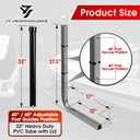 JY PERFORMANCE Boat Trailer Guide-ons, 40"/48" Adjustable, Rustproof Electro-Galvanized Steel Trailer Guide ons, Trailer Guides with White PVC Pipes, for Ski Boat, Fishing Boat, Sailboat Trailer 2PCS
