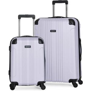 Kenneth Cole REACTION Out of Bounds Lightweight Hardshell 4-Wheel Spinner Luggage, Lavender, 2-Piece Set (20" & 28")