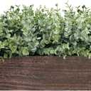 Winlyn 14" Artificial Eucalyptus in Rectangular Wood Planter Box Faux Plants Arrangement Centerpiece Wooden Potted Eucalyptus Plant for Farmhouse Wedding Dining Table Centerpiece Greenery Mantel Dcor