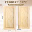 Cinnvoice 2 Pcs 12'' W x 24'' H Unfinished Pine Kitchen Cabinet Door Replacement with 4 Pcs Cabinet Hinges Wood Shaker Door Front Replacement for Kitchen, Bathroom, Vanity