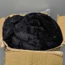 Madison Park Duke Luxe Faux Fur Reversible Comforter Set, Soft Plush Reverse, Modern Down Alternative Filling Cozy Bedding, Box Quilted Warm Cover, Matching Shams, Full/Queen, Black 3 Piece