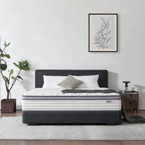 Full Size Mattress - 12 Inch Hybrid Mattress in a Box, Individual Pocket Springs, Medium Firm, Pressure Relief, Breathable Comfort and Durable