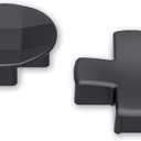 eXtremeRate 2 pcs Metalic Black Magnetic Stainless Steel D-Pads, for Xbox Elite 1/2 Controller, Replacement Parts Directional Pad Button Kits for Xbox One Elite & Xbox One Elite Series 2 Controller