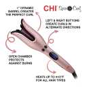 CHI Spin N Curl 1″ Ceramic Rotating Curling Iron, Adjustable Preset Heat Settings for All Hair Types, Salon-Quality Curls & Waves, Auto Shut-Off, Tangle Protection, Rose Gold