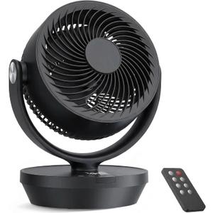 PNTCK Air Circulator Fan for Bedroom, 13" Table Fan with 90° Oscillating & 120° Tilt, 60ft Strong Airflow, Quiet 25dB Electric Desk Fan with 4 Speeds, 4 Modes & 12H Timer