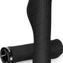 BUCKLOS Single Lock-on Bike Handlebar Grips - Mountain Bike MTB Ergonomic Anti-Slip Handle Grip - Bicycle Comfort Locking Handle Bar for BMX/Cruiser Bike/Scooter (7/8" Black)