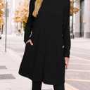 Black Long Sleeve Dress Womens Winter Casual Sweater Dresses Medium