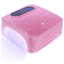 72W UV LED Nail Lamp,Rechargeable Cordless Nail Dryer,Portable UV Led Nail Light with Full Diamond on Surface,Professional Curing Gel Polish Acrylic Nails Tools for Home & Salon
