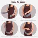 Belly Bands for Pregnant Women, Pregnancy Belly Band with Adjustable Support Brace Straps, Maternity Belt for Back, Abdomen and Waist (Gray,S)