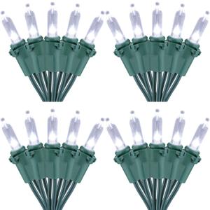 Brizled 4 Pack LED Christmas Lights, 33ft 100 LED Christmas String Lights, 120V UL Certified Connectable Xmas Tree Light Mini White Xmas Light for Home Tree Patio Indoor Outdoor Decoration, Cool White