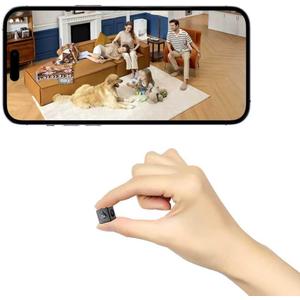 Mini Hidden Camera, 1080P WiFi Camera, Small Cameras Wireless, Nanny cam with Night Vision for Pets, Baby
