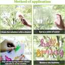118 Pieces Hello Spring Window Clings Stickers Spring Grow Flower Butterfly Window Decals for School Home Kids Spring Birthday Party Supplies Baby Shower Anti-Collision Decoration