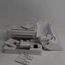 5 Tier Rolling Utility Cart Multi-Functional Movable Storage Book Shelves with Lockable Casters for Study Office Kitchen Classroom, White (5-Tier, White)