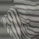Grey Duvet Cover Queen Size Striped Washed Microfiber Jacquard 3 Pieces Bedding Set, Grey White Vertical Ticking Stripes Pattern Comforter Cover with Zipper Closure Breathable Durable Soft Comfy