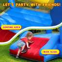 Inflatable Bounce House for Kids: Toddler Bouncy House with Slide for Indoor & Outdoor Backyard Birthday Party - Portable Small Bouncy Castle with Blower, Storage Bag and Stakes for Kids 3-6