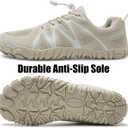 WateLves Barefoot Water Shoes Women Men Breathable Wide Width Toe Box Beach Walking Shoes Comfortable Slip On Minimalist Sneakers for Travel Hiking (Beige)