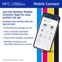 Brother INKvestment 1365 Wireless Color Inkjet All-in-One Printer with Automatic Duplex Printing and 1.8 Color Display | Includes Refresh Subscription Trial(1) (MFC-J1365DW)