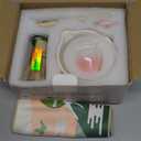 Clay&Fire Matcha Whisk Set, 9 pcs Ceramic Matcha Set, Gifts for Women,Matcha Bowl with Spout and Whisk, Matcha Kit for Matcha Lovers, Ideal Gift Christmas, Birthday, Anniversary(Pink) (Gradient Pink)