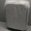 mixi 20 Inch Carry On Luggage 22x14x9 Airline Approved PC Hard Shell Suitcase Top Opening Aluminum Frame Travel Suitcases with Wheels, Smoke White